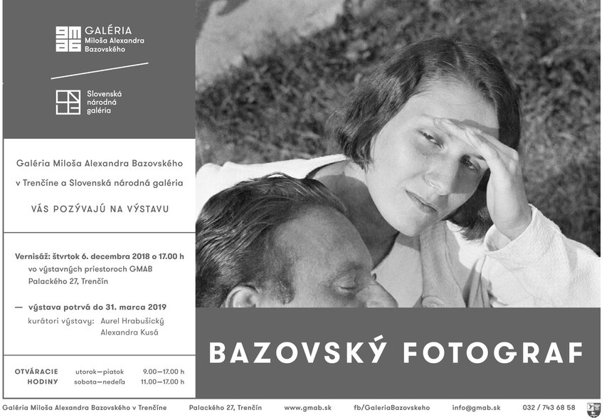 Pozývame Vás na vernisáž výstavy Fotograf Bazovský