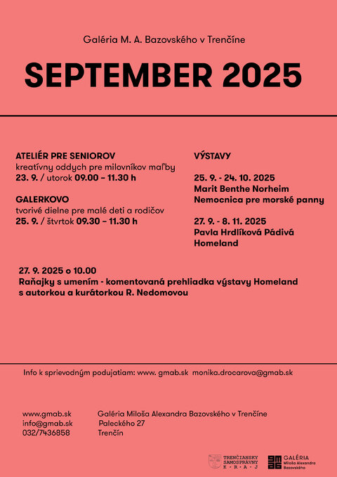 Pozývame Vás na sprievodné podujatia v mesiaci september