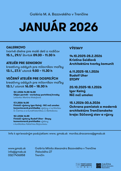 Pozývame Vás na sprievodné podujatia v mesiaci Január