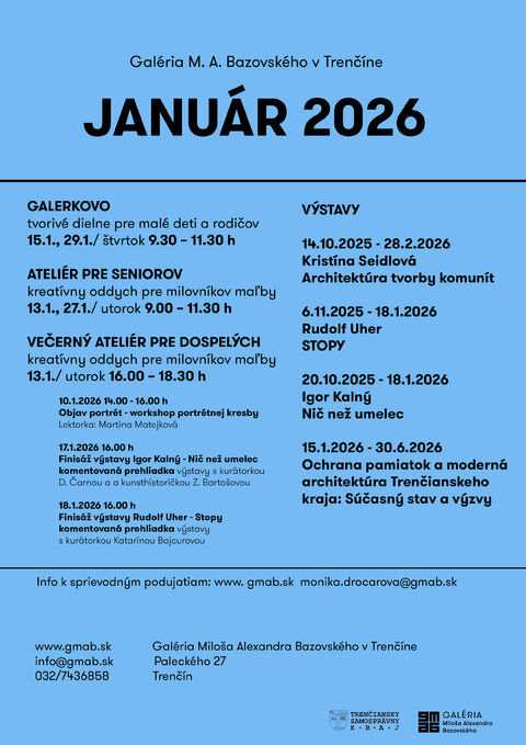 Pozývame Vás na sprievodné podujatia v mesiaci Január