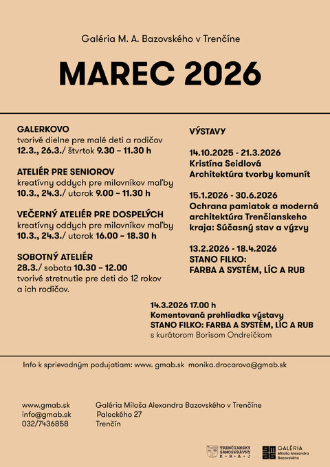 Pozývame Vás na sprievodné podujatia v mesiaci marec