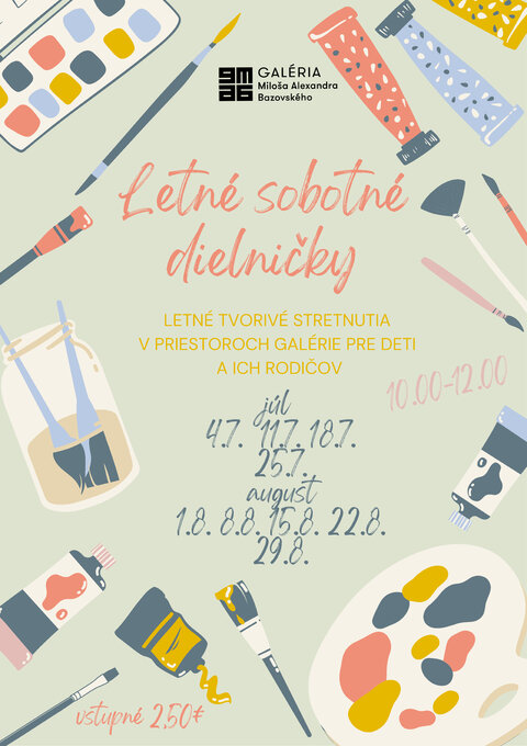 Letné sobotné dielničky v Galérii M. A. Bazovského