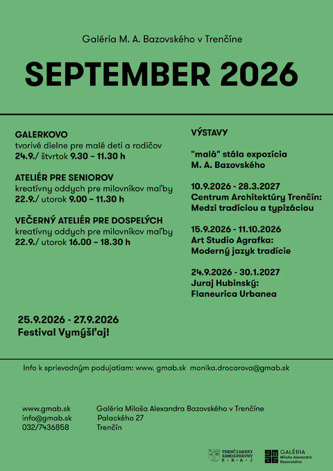 Pozývame Vás na sprievodné podujatia v mesiaci september