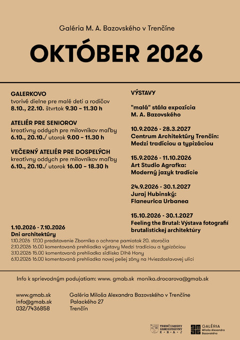Pozývame Vás na sprievodné podujatia v mesiaci október