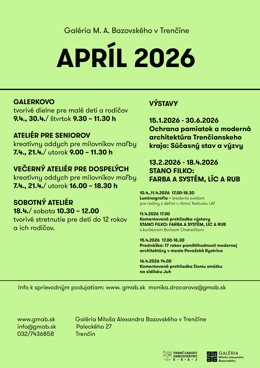 Pozývame Vás na sprievodné podujatia v mesiaci Apríl