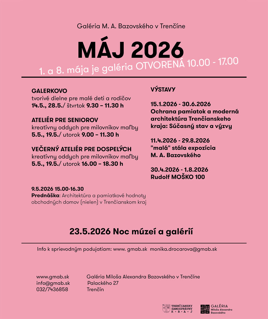 Pozývame Vás na sprievodné podujatia v mesiaci Máj