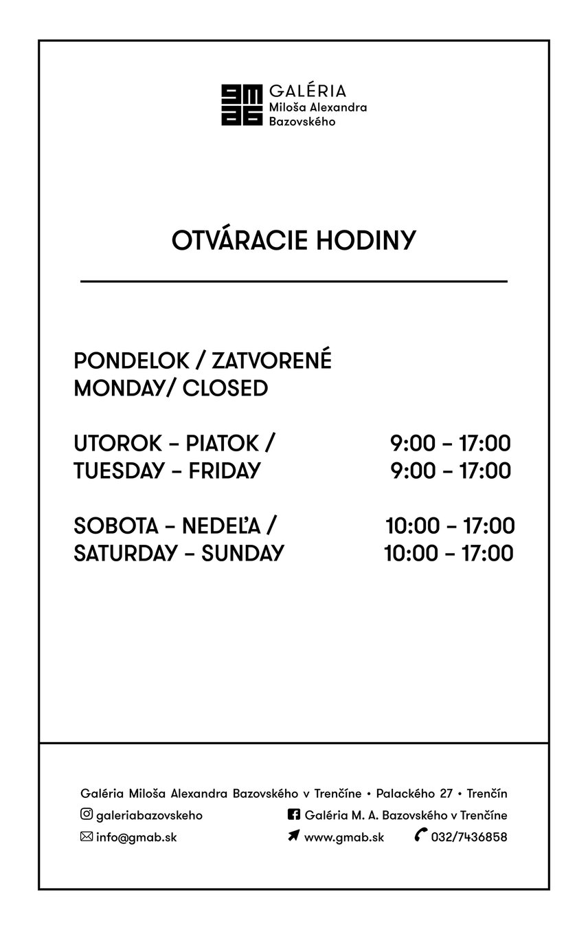 Galéria je otvorená aj v nedeľu!