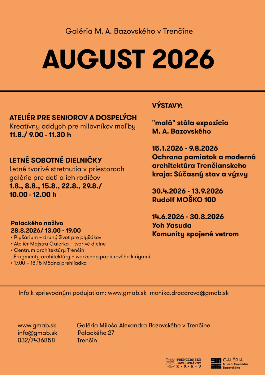 Pozývame Vás na sprievodné podujatia v mesiaci august