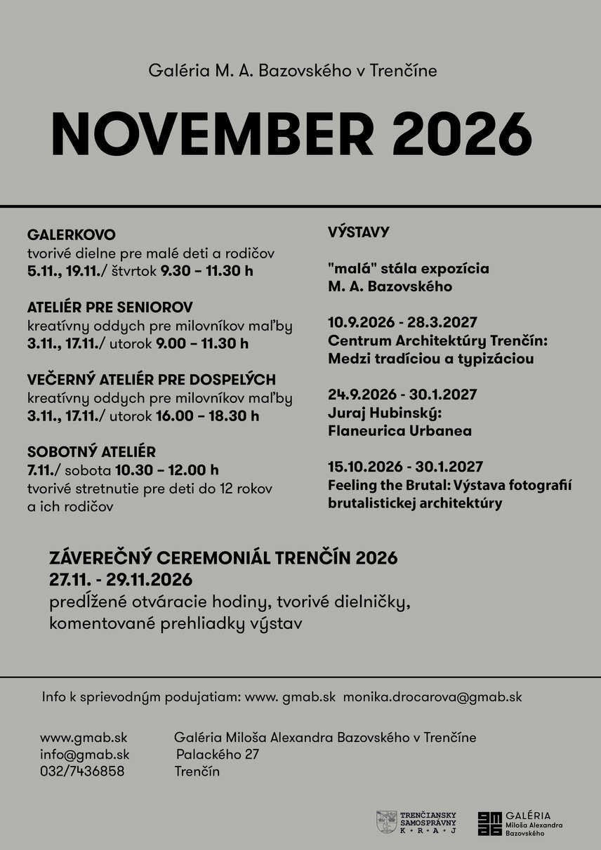 Pozývame Vás na sprievodné podujatia v mesiaci november