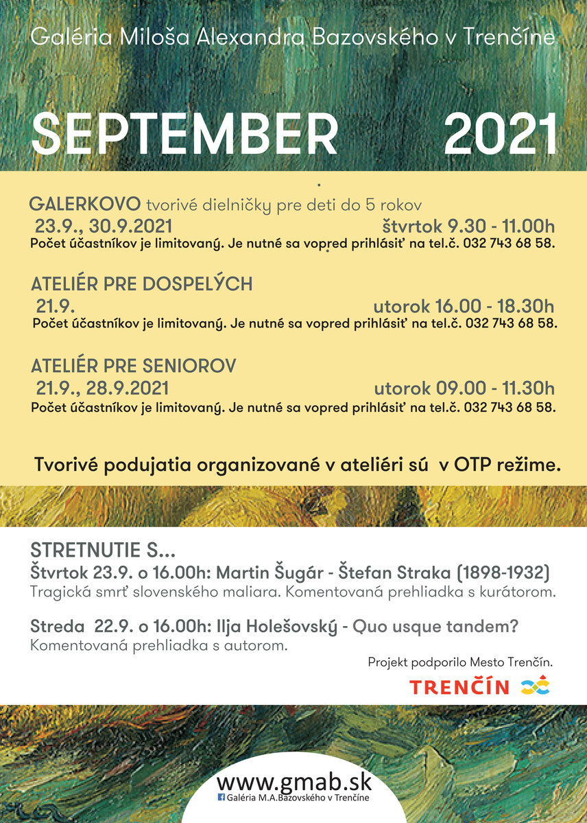 Pozývame Vás na sprievodné podujatia v mesiaci september