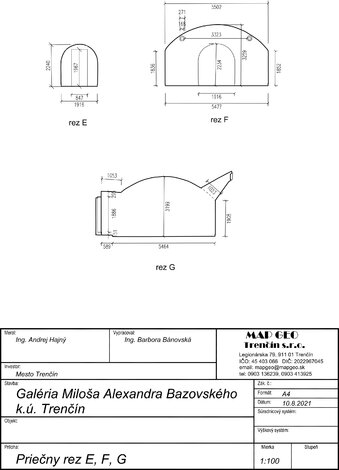 Orientačný pôdorysný plán - Rez_E_F_G