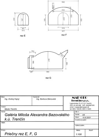 Orientačný pôdorysný plán - Rez_E_F_G
