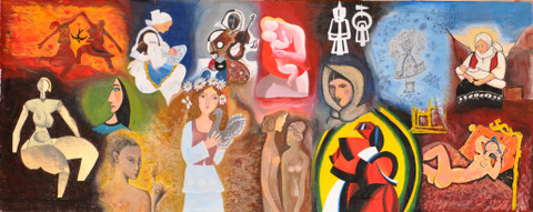 Obraz namaľovaný šestnástimi ženami 